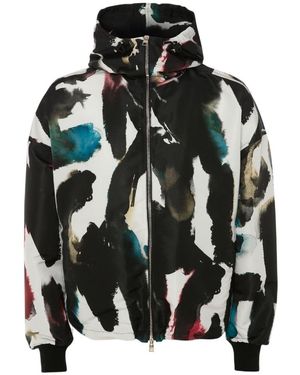McQueen Zip-Up Long-Sleeved Windbreaker - Black