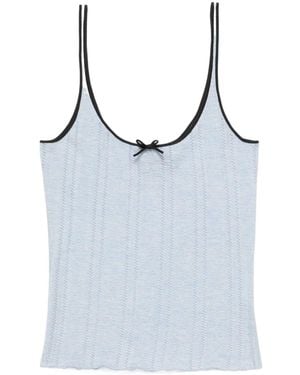 Acne Studios Silk Knit Tank Top - Blue