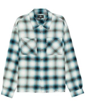 Represent Sun Bleached Check Shirt - Blue