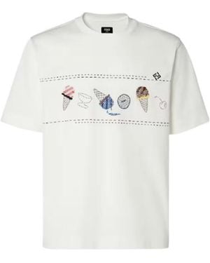 Fendi Cotton T-Shirt - White