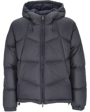 K-Way Hooded Padded Down Jacket - Grey