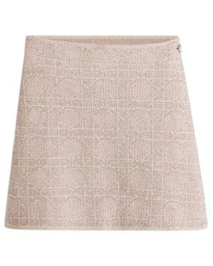 Dior Macrocannage Straight Miniskirt - Natural