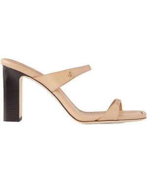 Jimmy Choo Leather Mules - Metallic