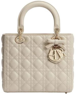 Dior Medium Lady Shoulder Bag - Natural