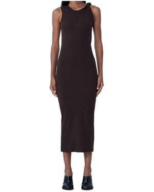 JW Anderson Jw Anderson Twisted Strap Ribbed Sleeveless Dress - Red