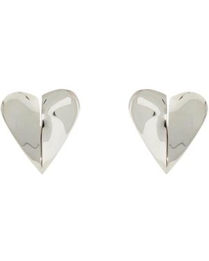Alaïa Alaïa Le Coeur Heart-Shaped Polished Earrings - White