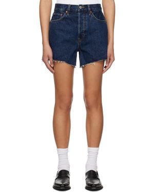 RE/DONE 90S Low Slung Denim Shorts - Blue