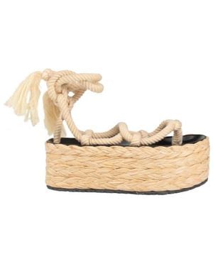 Isabel Marant Minimalist Roman Sandals - Metallic