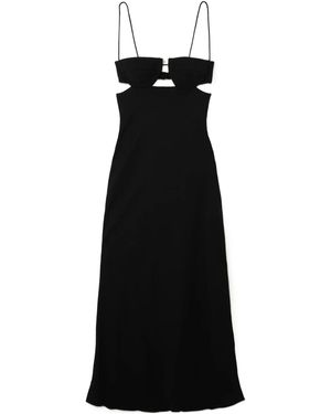 St. Agni Resort Cutout Twill Maxi Dress - Black