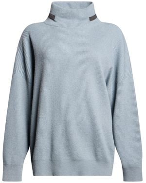 Brunello Cucinelli Solid-Color Cashmere Sweater - Blue