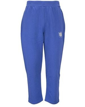 Opening Ceremony Logo-Print Cropped Track Trousers - Blue