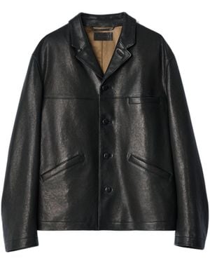 Lemaire Single-Breasted Jacket - Black