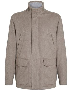 ZEGNA Long-Sleeve Padded Cotton Jacket - Gray
