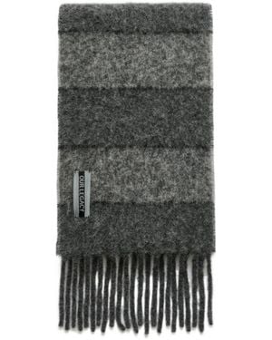 Our Legacy Fuzzy Striped Scarf - Grey