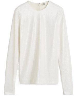 TOTEME Sequined Top - White