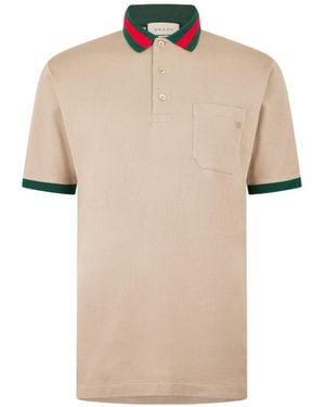 Gucci Short-Sleeved Polo Shirt - Natural