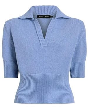 Proenza Schouler Reeve Knit Top - Blue