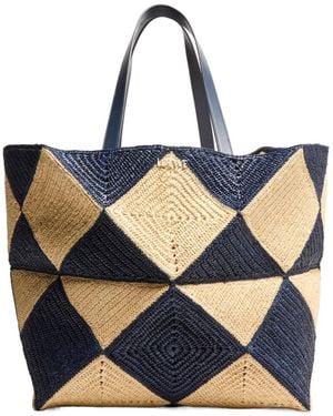 Loewe Puzzle Fold Diamond Xxl Tote - Blue
