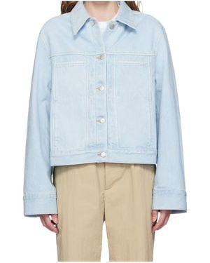 Studio Nicholson Lapel Denim Jacket - Blue