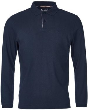 Barbour Long-Sleeved Polo Shirt - Blue