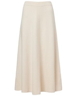 Jardin Des Orangers Wool And Cashmere Midi Skirt - White