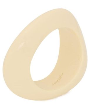 Saint Laurent Organic Bangle - White