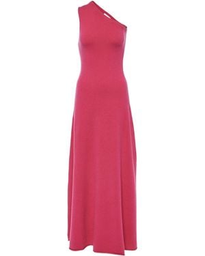 Extreme Cashmere One-Shoulder Long Dress - Pink