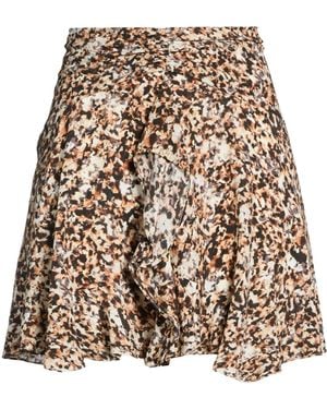 Isabel Marant Ruffled Hem Fashion Skirt - Natural