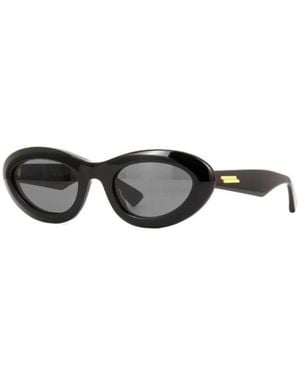 Bottega Veneta Eyewear Oval Frame Sunglasses - White