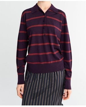 Dries Van Noten Tuno Striped Jumper - Blue