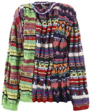 Comme des Garçons Long-Sleeved Contrasting Sweater - Multicolor