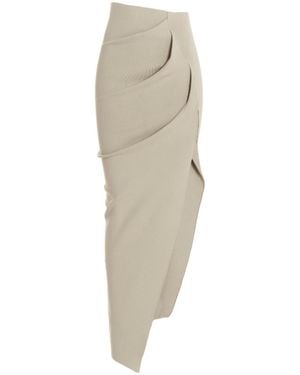 Rick Owens Asymmetric Draped Skirt - Natural