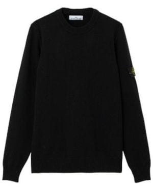 Stone Island Long-Sleeve Crew-Neck Jumper - Black
