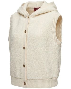 Gucci Button-Up Hooded Vest - Grey