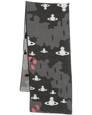 Vivienne Westwood Camouflage Orb Scarf - Gray