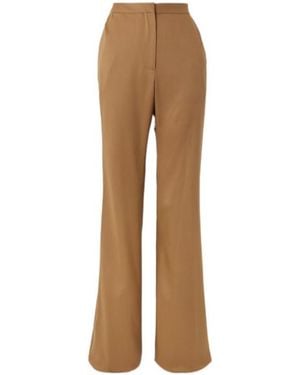 Altuzarra Stretch-Wool Flared Trousers - Brown