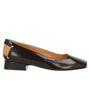 Maison Margiela Square-Toe Ballet Flats - Brown