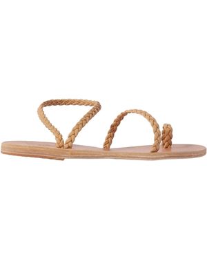 Ancient Greek Sandals Braided Leather Sandals - Brown