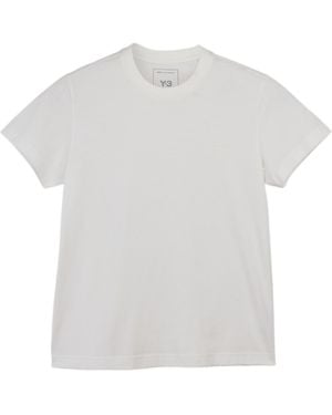 Y-3 Logo Printed Crewneck T-Shirt - White