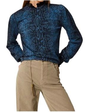 Twinset Python-Print Wool Pullover - Blue