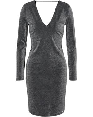 ARMANI EXCHANGE Open-Back V-Neck Dress - Gray
