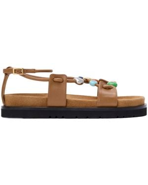 Loewe Pebble Beads Fussbett Sandal - Brown