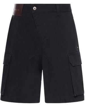 JW Anderson Jw Anderson Twisted Patch Cargo Shorts - Blue