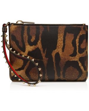 Christian Louboutin Zipper Clutch - Brown