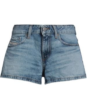 DIESEL Medium Denim Hot Pants - Blue