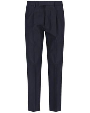 ZEGNA Casual Trousers With Belt Loops - Blue