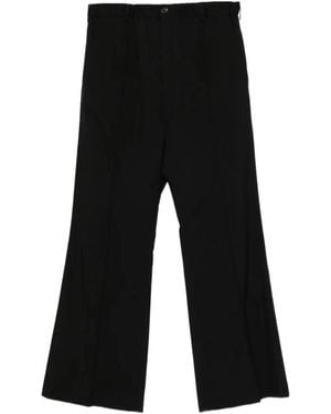 Marni Pleated-Front Straight-Leg Pants - Black