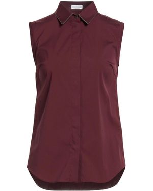 Brunello Cucinelli Sleeveless Solid Color Shirt - Purple