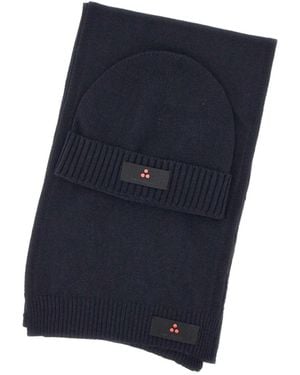 Peuterey Silli 05 Ribbed Scarf And Beanie Set - Blue