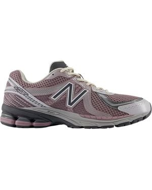 New Balance 860V2 Lace-Up Trainers - Grey